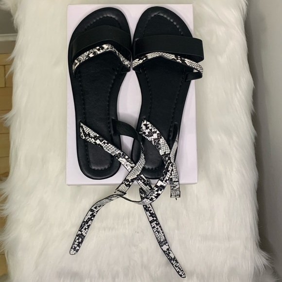 Snakeskin Print Sandals - Picture 7 of 8